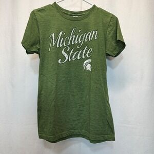 Michigan State Spartans T-Shirt Women Large Green Short Sleeve Collegiate NCAA